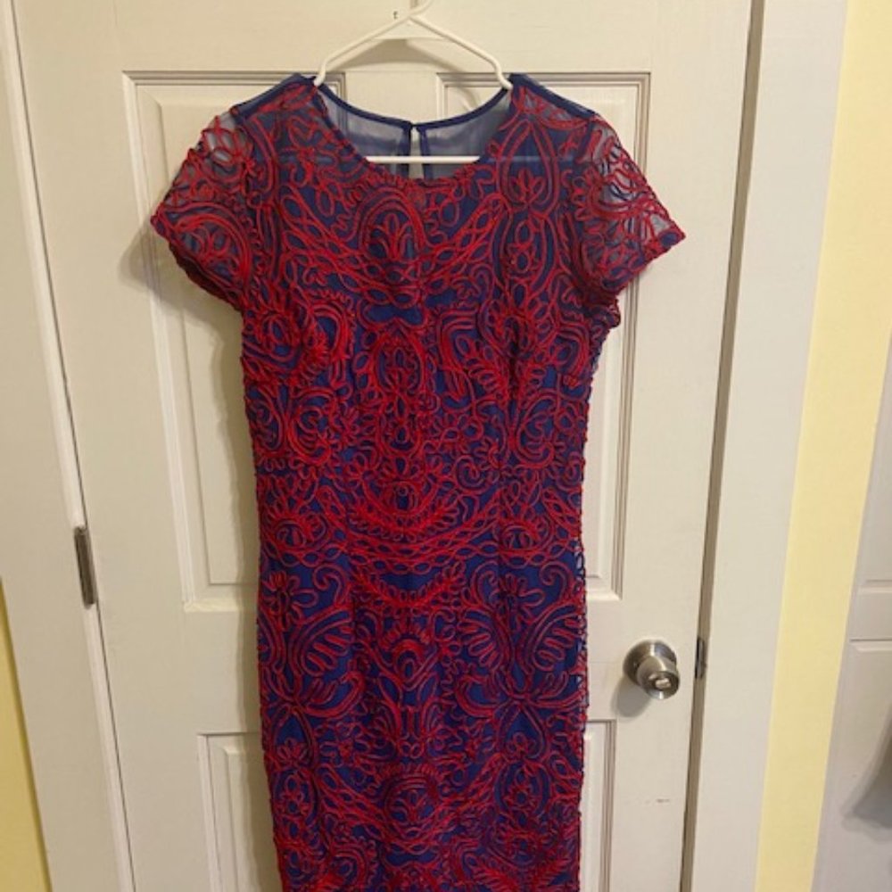 JS Collection Embroidered Sheath Dress - Picture 2 of 6